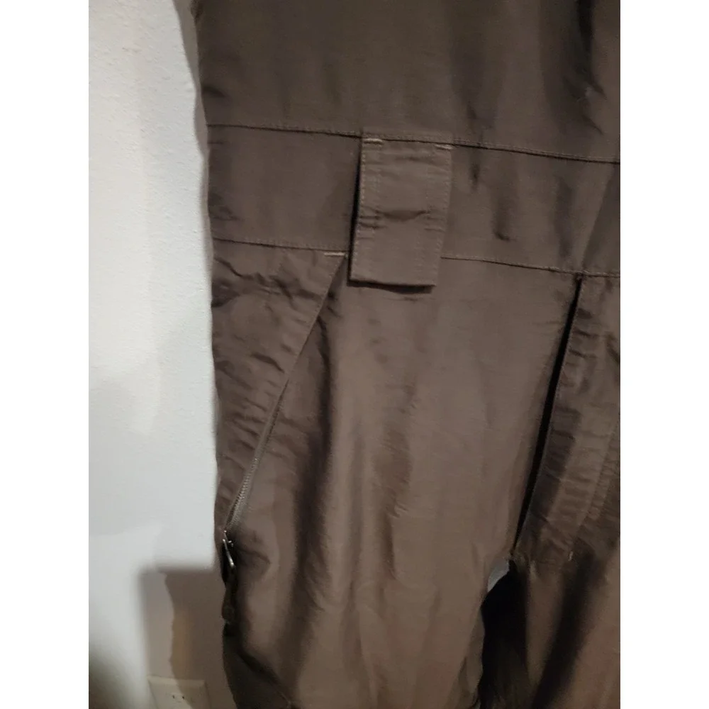 The North Face‎ HyVent Extreme Ski Pants Overalls Bib Brown Size Medium READ